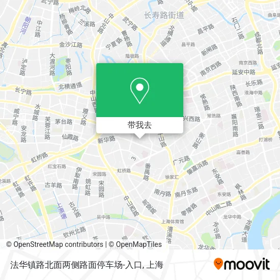 法华镇路北面两侧路面停车场-入口地图