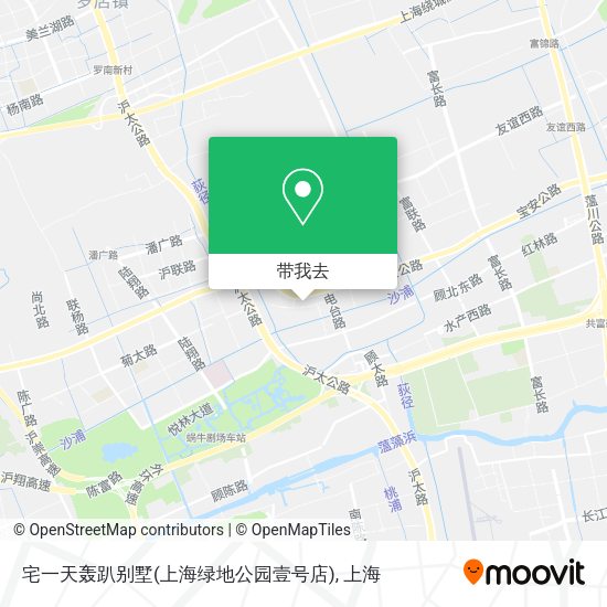 宅一天轰趴别墅(上海绿地公园壹号店)地图