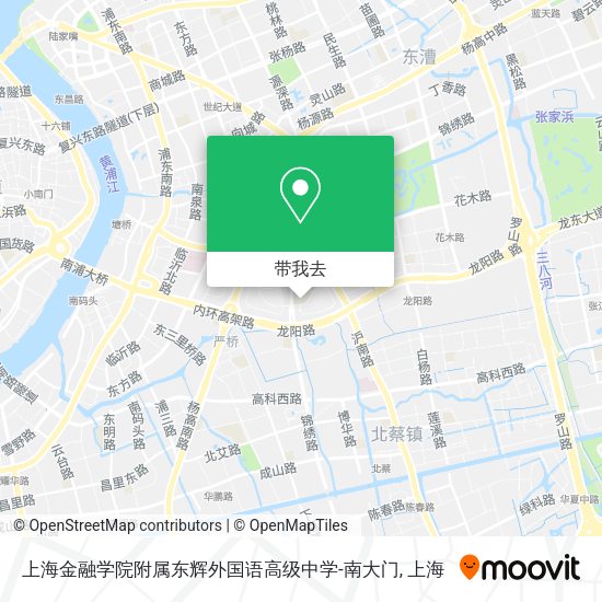上海金融学院附属东辉外国语高级中学-南大门地图
