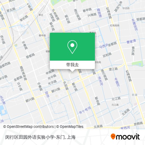 闵行区田园外语实验小学-东门地图