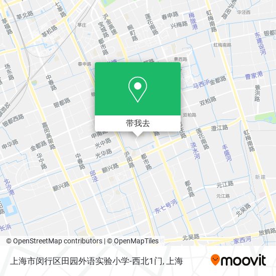 上海市闵行区田园外语实验小学-西北1门地图