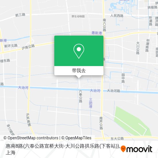 惠南8路(六奉公路宣桥大街-大川公路拱乐路(下客站))地图