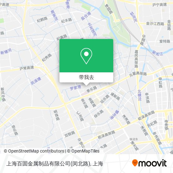 上海百固金属制品有限公司(闵北路)地图