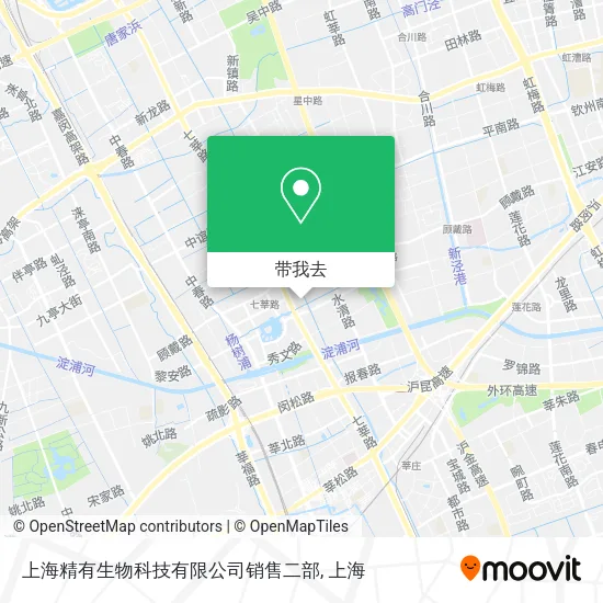 上海精有生物科技有限公司销售二部地图