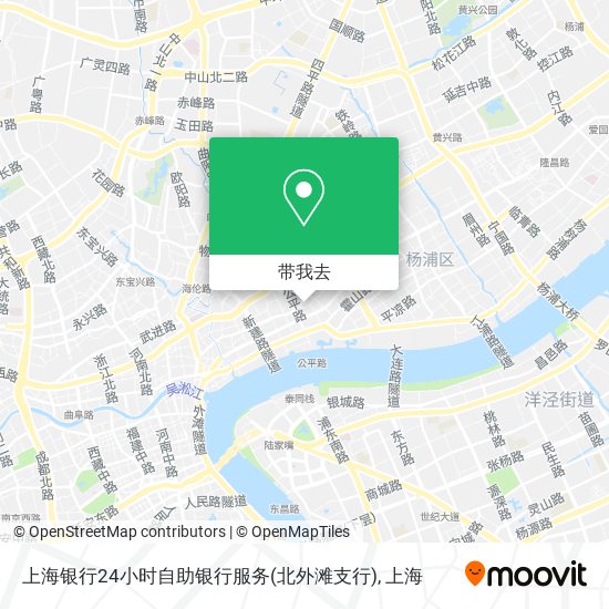 上海银行24小时自助银行服务(北外滩支行)地图