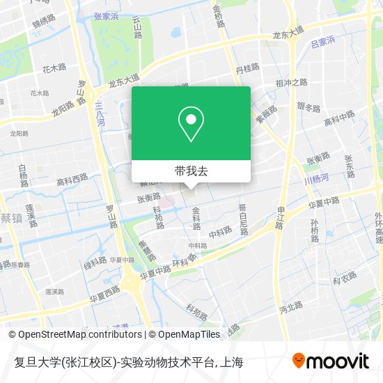 复旦大学(张江校区)-实验动物技术平台地图
