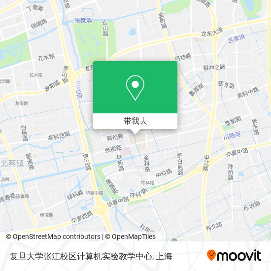 复旦大学张江校区计算机实验教学中心地图