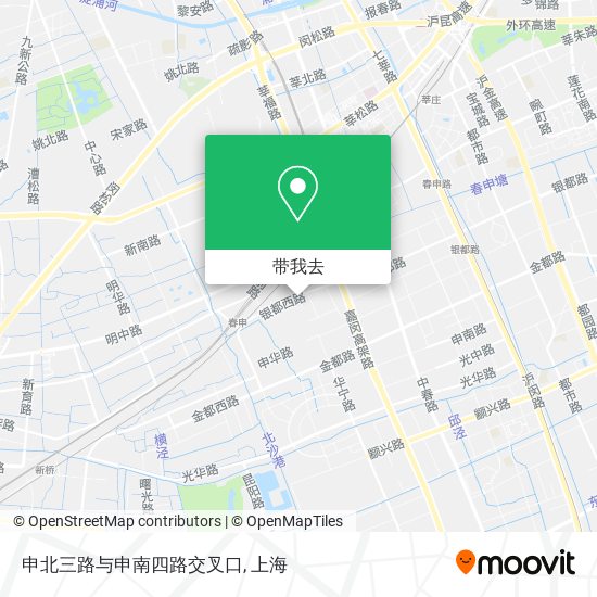 申北三路与申南四路交叉口地图