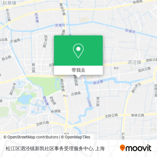 松江区泗泾镇新凯社区事务受理服务中心地图