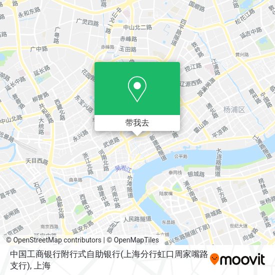 中国工商银行附行式自助银行(上海分行虹口周家嘴路支行)地图