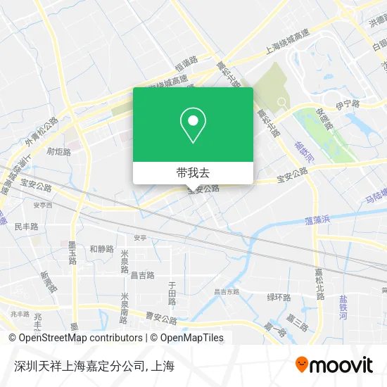 深圳天祥上海嘉定分公司地图