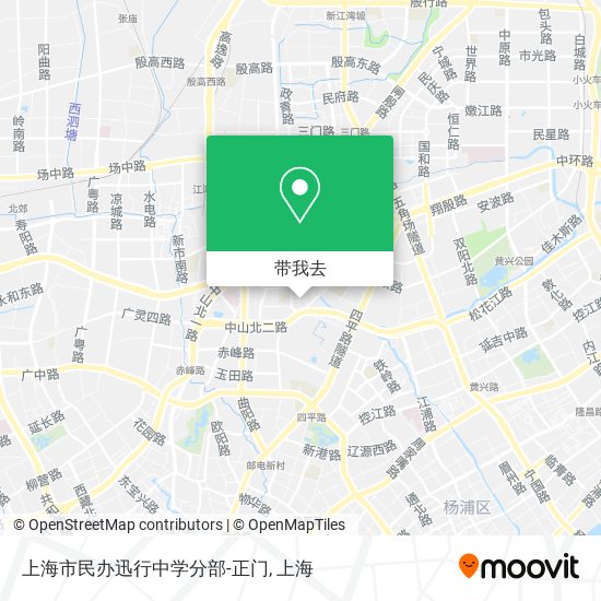 上海市民办迅行中学分部-正门地图