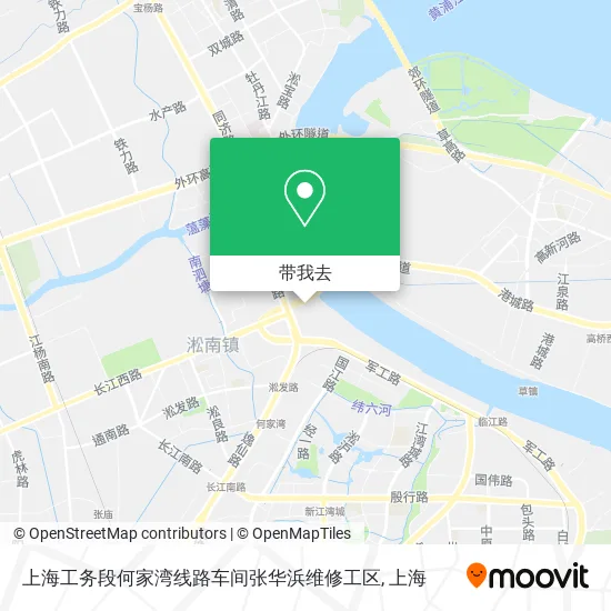 上海工务段何家湾线路车间张华浜维修工区地图