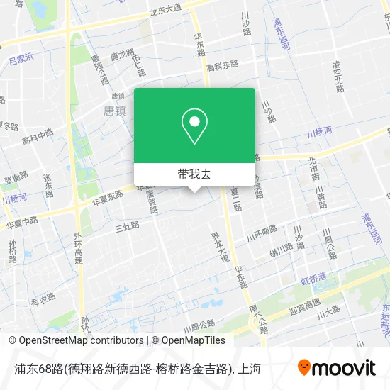 浦东68路(德翔路新德西路-榕桥路金吉路)地图