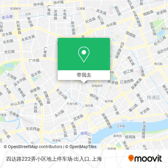四达路222弄小区地上停车场-出入口地图