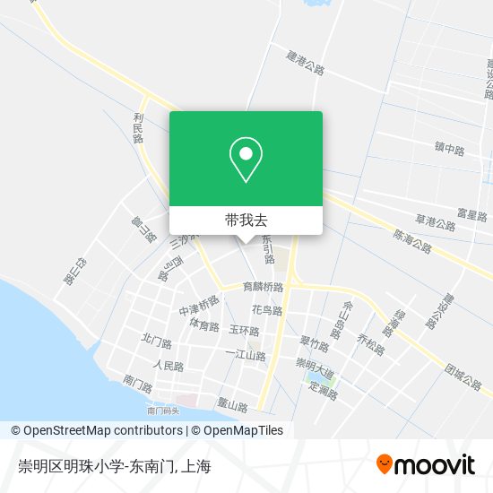 崇明区明珠小学-东南门地图