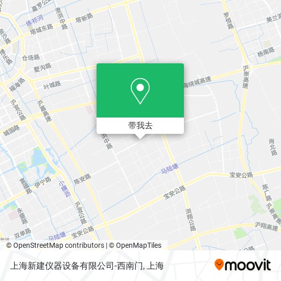 上海新建仪器设备有限公司-西南门地图
