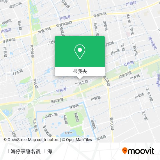 上海停享睡名宿地图