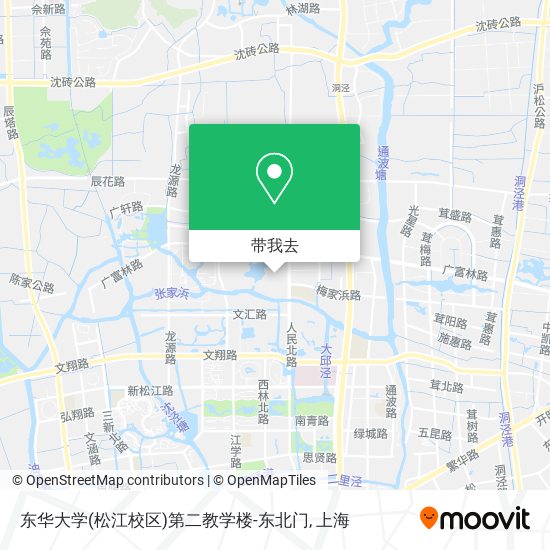 东华大学(松江校区)第二教学楼-东北门地图