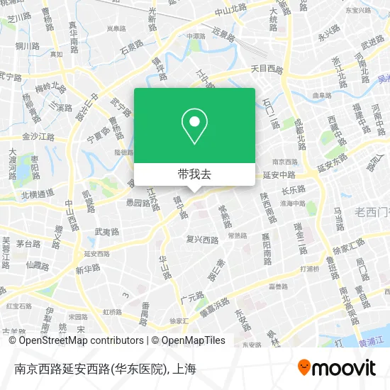 南京西路延安西路(华东医院)地图