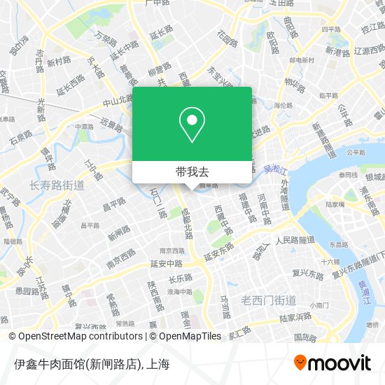 伊鑫牛肉面馆(新闸路店)地图