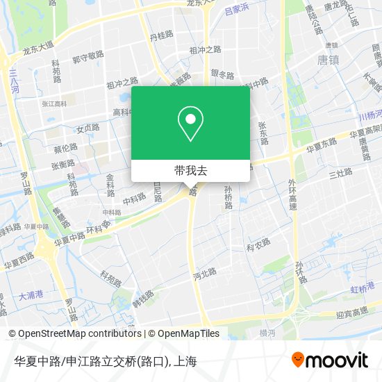 华夏中路/申江路立交桥(路口)地图