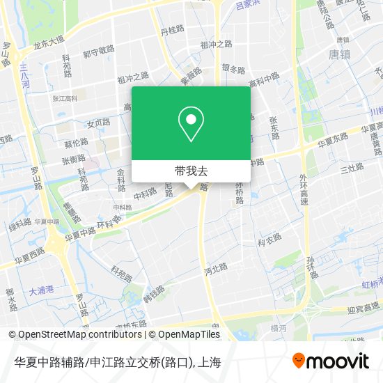 华夏中路辅路/申江路立交桥(路口)地图