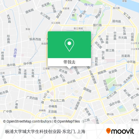 杨浦大学城大学生科技创业园-东北门地图