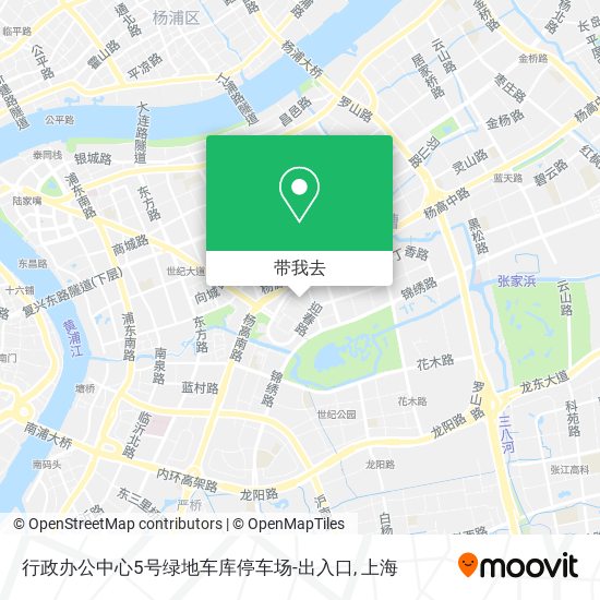 行政办公中心5号绿地车库停车场-出入口地图