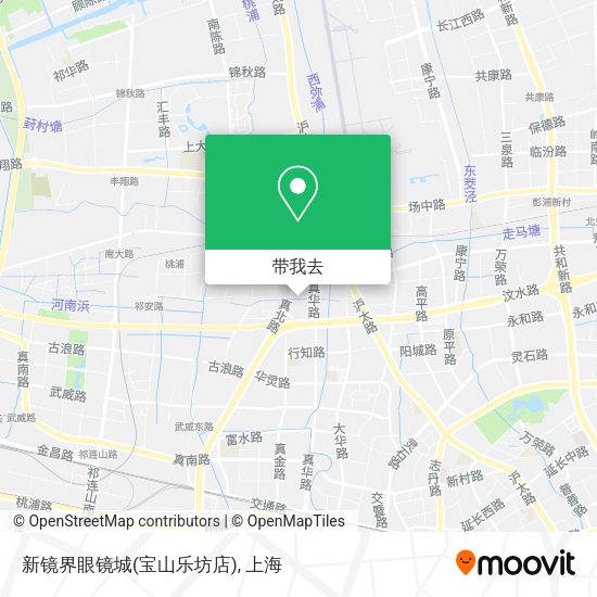 新镜界眼镜城(宝山乐坊店)地图