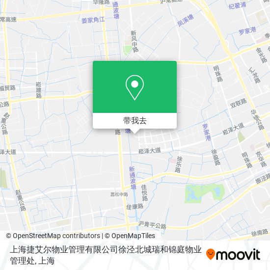 上海捷艾尔物业管理有限公司徐泾北城瑞和锦庭物业管理处地图