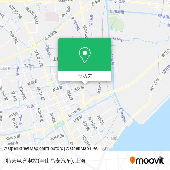 特来电充电站(金山昌安汽车)地图