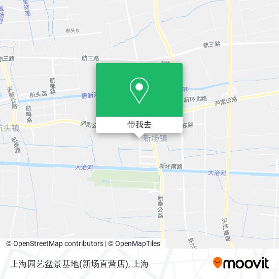 上海园艺盆景基地(新场直营店)地图