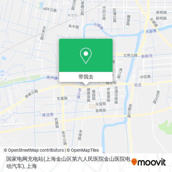 国家电网充电站(上海金山区第六人民医院金山医院电动汽车)地图