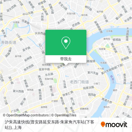 沪朱高速快线(普安路延安东路-朱家角汽车站(下客站))地图