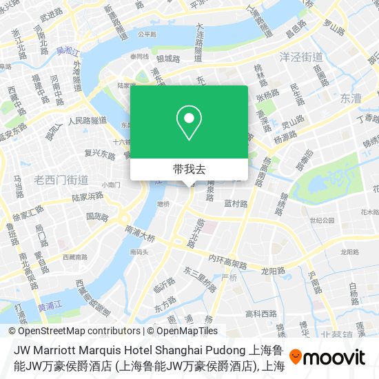 JW Marriott Marquis Hotel Shanghai Pudong 上海鲁能JW万豪侯爵酒店地图