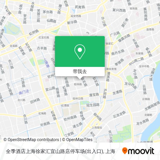 全季酒店上海徐家汇宜山路店停车场(出入口)地图