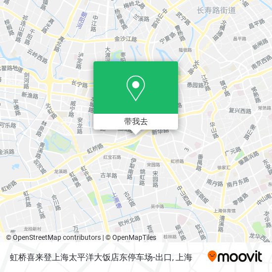 虹桥喜来登上海太平洋大饭店东停车场-出口地图