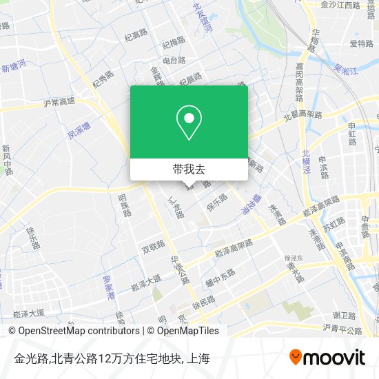 金光路,北青公路12万方住宅地块地图