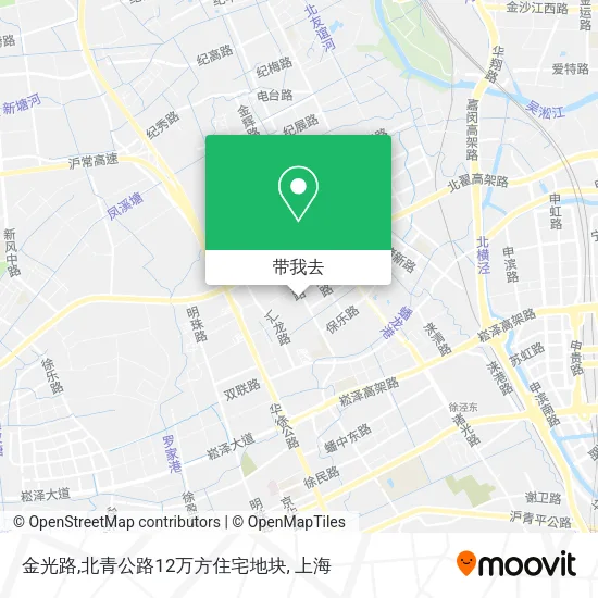 金光路,北青公路12万方住宅地块地图