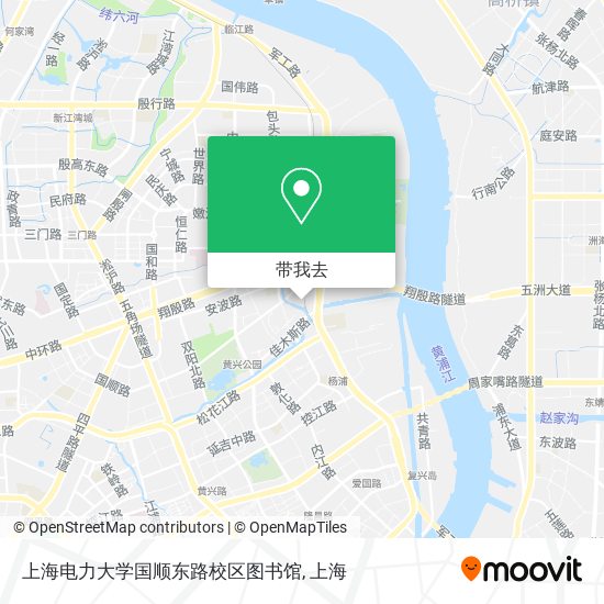 上海电力大学国顺东路校区图书馆地图