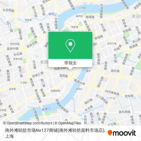 南外滩轻纺市场No127商铺(南外滩轻纺面料市场店)地图