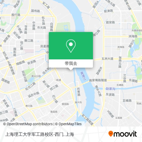 上海理工大学军工路校区-西门地图