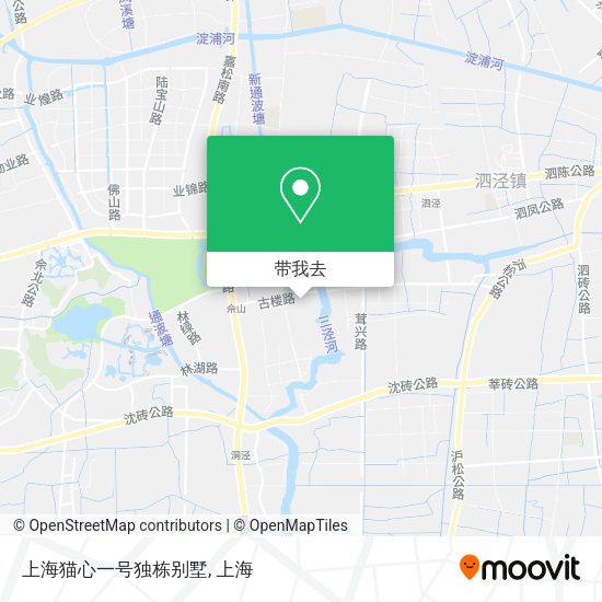 上海猫心一号独栋别墅地图