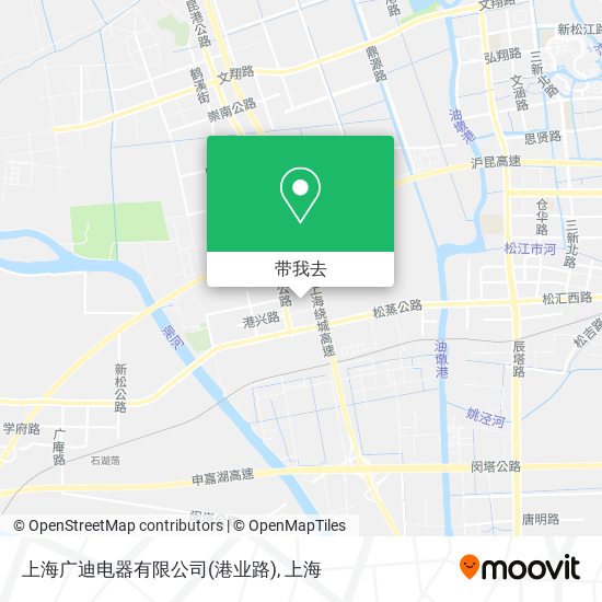 上海广迪电器有限公司(港业路)地图