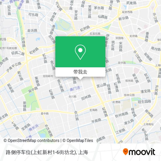 路侧停车位(上虹新村1-6街坊北)地图