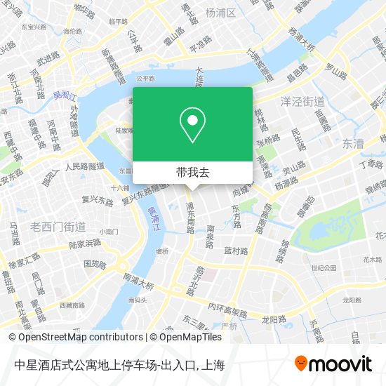中星酒店式公寓地上停车场-出入口地图