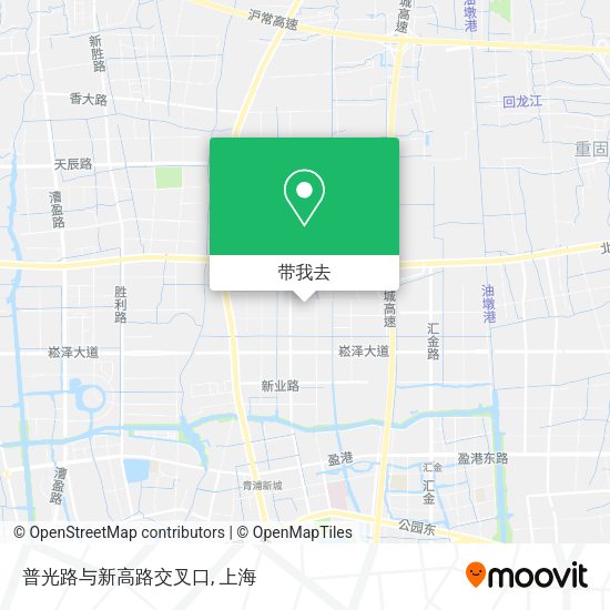 普光路与新高路交叉口地图