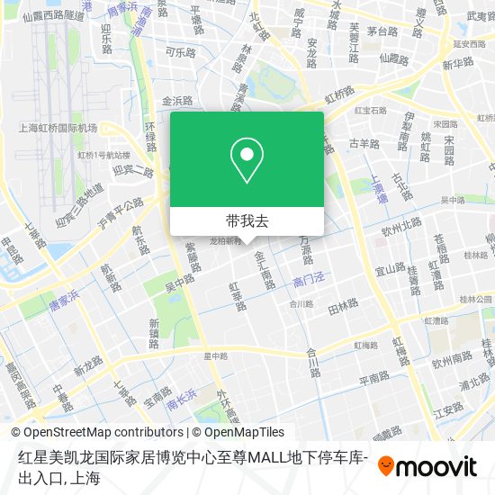 红星美凯龙国际家居博览中心至尊MALL地下停车库-出入口地图