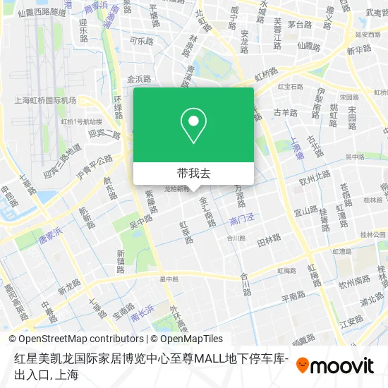 红星美凯龙国际家居博览中心至尊MALL地下停车库-出入口地图